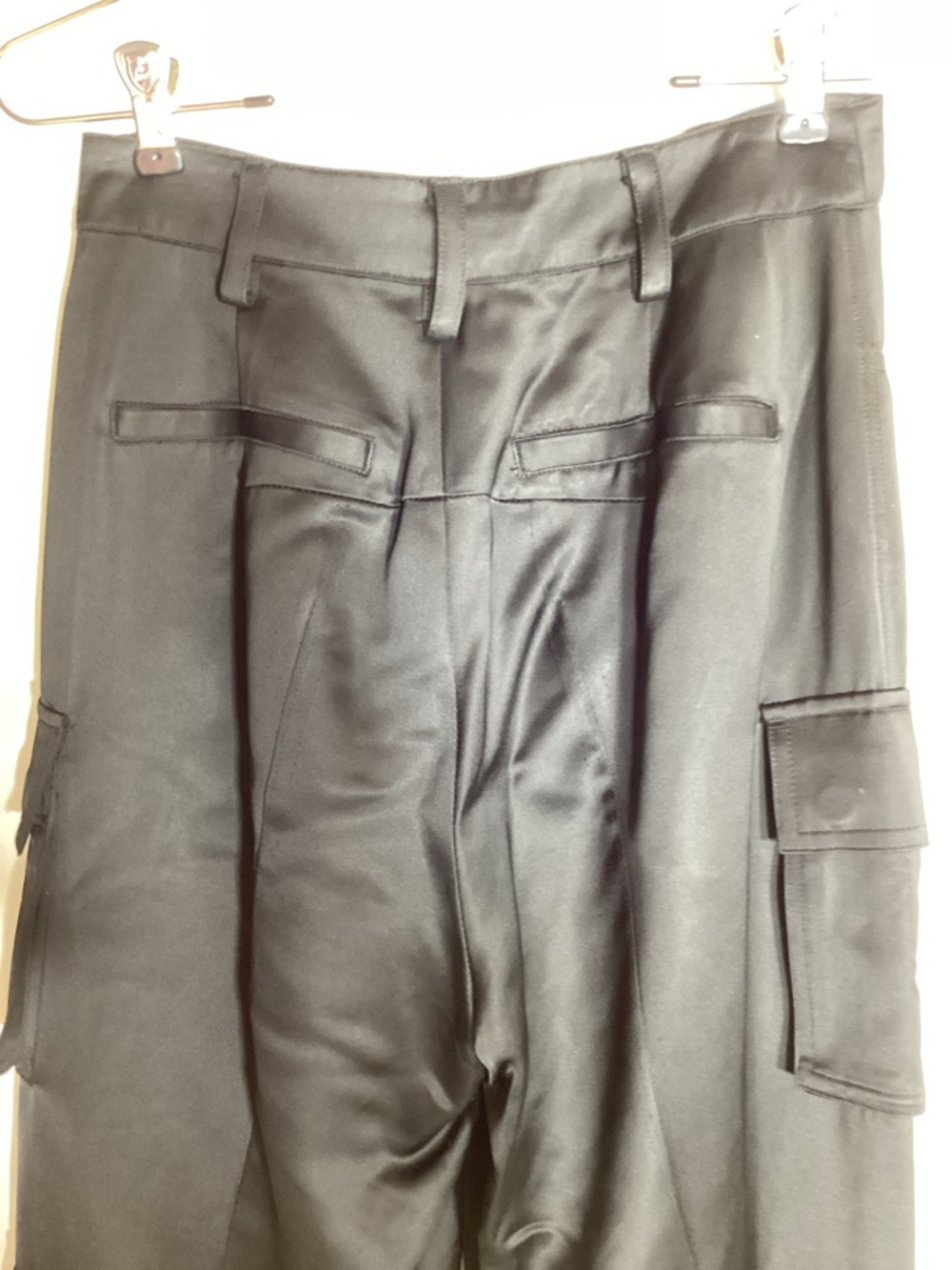 Favorite Daughter Satin Cargo Pants Black Size 2 - Picture 12 of 14